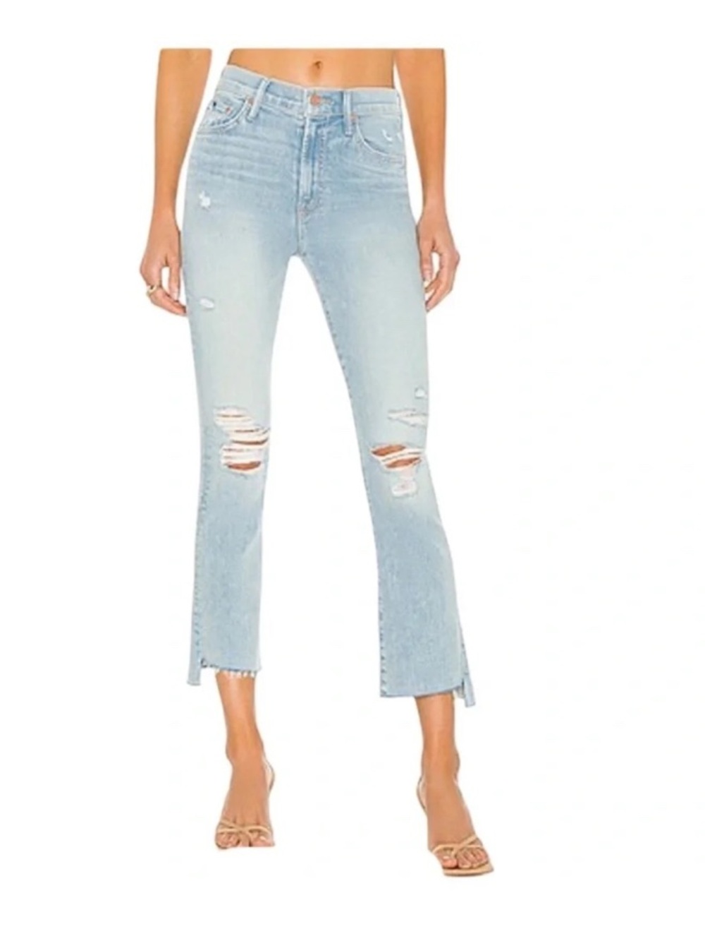 MOTHER JEANS THE INSIDER CROP STEP FRAY SZ32 NWT AUTHENTIC